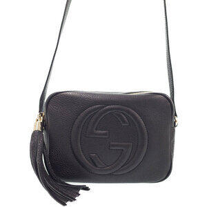 Gucci Soho Disco Pebbled Leather Interlocking GG Tassel Crossbody Bag